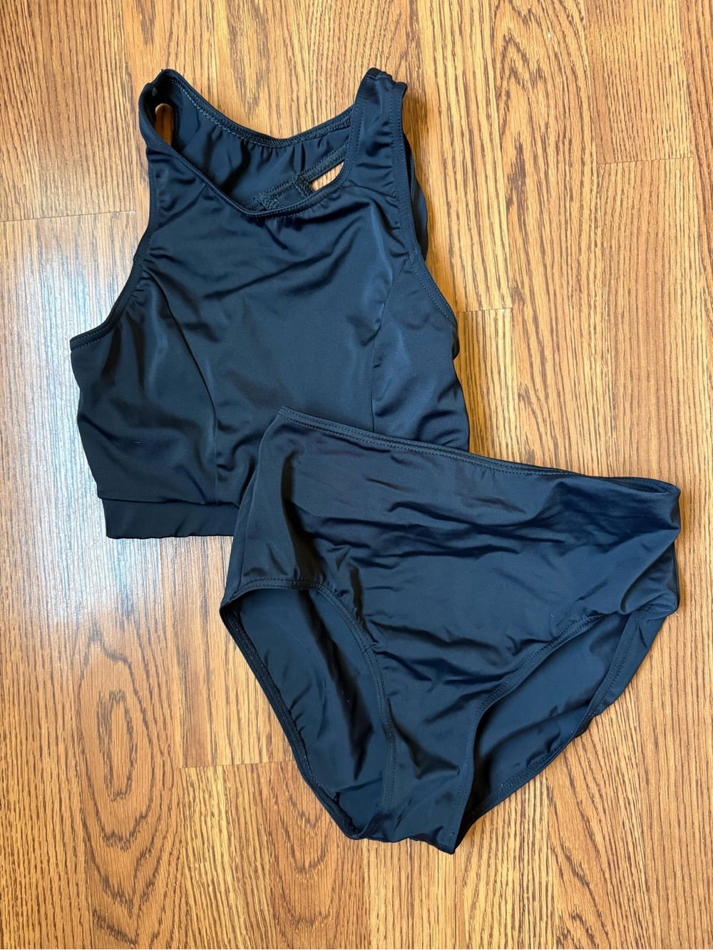 Black High-Waist Brief & Crop Tank Set - Women’s Dance Wear